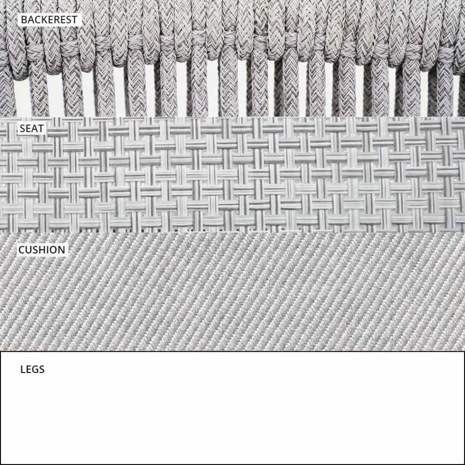 Udendørs stol med armlæn Stablet polstret H 78cm - Smart af Varaschin Viadurini