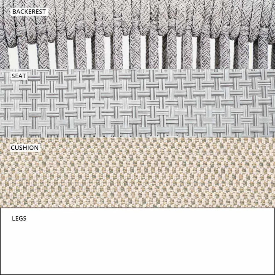 Udendørs stol med armlæn Stablet polstret H 78cm - Smart af Varaschin Viadurini