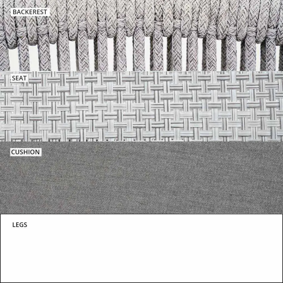 Stabelbar udendørs stol med polstret armlæn H 73cm - Smart af Varaschin Viadurini