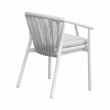 Stabelbar udendørs stol med polstret armlæn H 73cm - Smart af Varaschin Viadurini