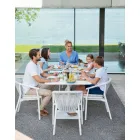 Stabelbar udendørs stol med polstret armlæn H 73cm - Smart af Varaschin Viadurini