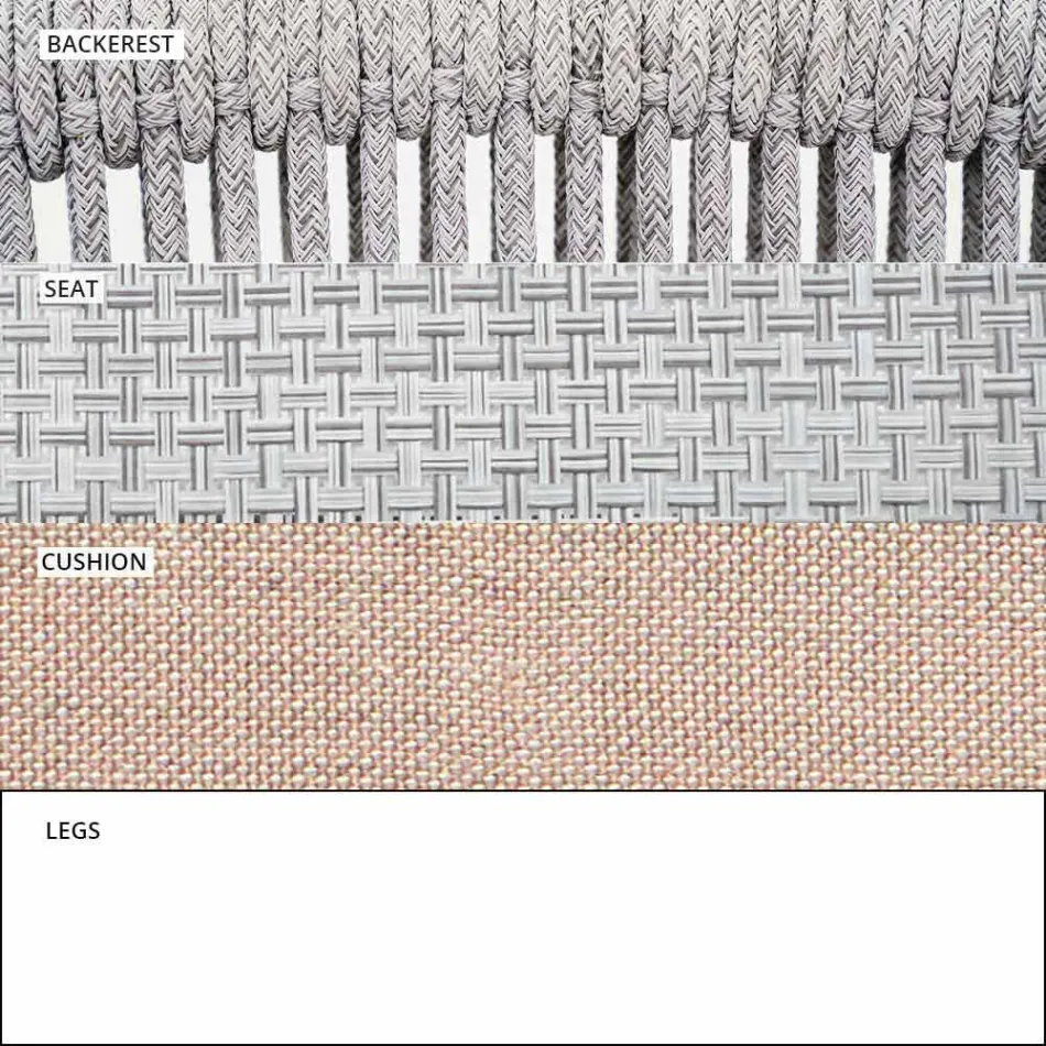 Stabelbar udendørs stol med polstret armlæn H 73cm - Smart af Varaschin Viadurini