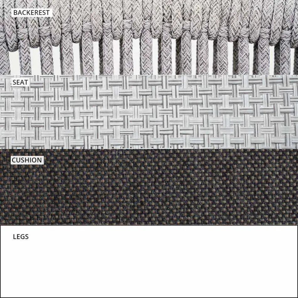 Stabelbar udendørs stol med polstret armlæn H 73cm - Smart af Varaschin Viadurini