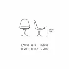 Drejestol i lakeret aluminium med lædersæde fremstillet i Italien - Cabiria Viadurini