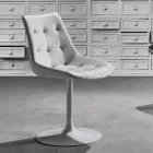 Drejestol, sæde i Ecoleather Capitonnè Processing - Aura Viadurini