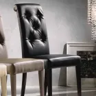 Polstret designstol, med Capitonnè Processing - Diana Viadurini