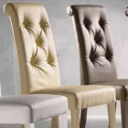 Polstret designstol, med Capitonnè Processing - Diana Viadurini