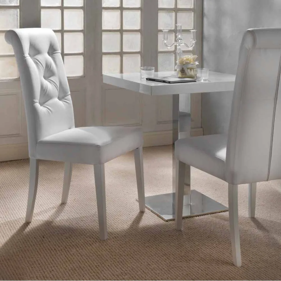 Polstret designstol, med Capitonnè Processing - Diana Viadurini