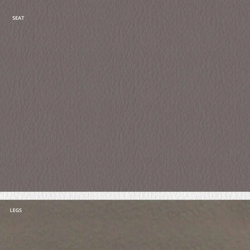 Polstret stålstol og imiteret lædersæde med hvid kant – Nirvana Viadurini