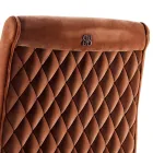 Polstret massivt træ stole Grilli Zarafa lavet i Italien, 2 stykker Viadurini