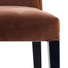 Polstret massivt træ stole Grilli Zarafa lavet i Italien, 2 stykker Viadurini