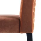 Polstret massivt træ stole Grilli Zarafa lavet i Italien, 2 stykker Viadurini