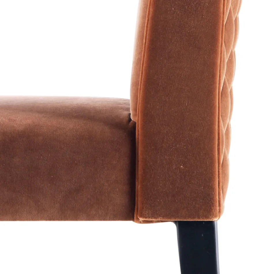 Polstret massivt træ stole Grilli Zarafa lavet i Italien, 2 stykker Viadurini