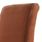 Polstret massivt træ stole Grilli Zarafa lavet i Italien, 2 stykker Viadurini