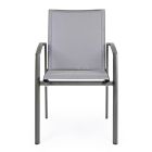Stabelbar udendørsstol i malet aluminium, Homemotion, 4 stk - Odelia Viadurini