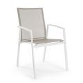 Stabelbar udendørs stol malet aluminium, Homemotion, 4 stykker - Odelia