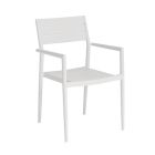 Stabelbar udendørsstol med aluminiumsstruktur, 2 stykker - Ritchie Viadurini