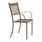 Stabelbar udendørs stol i galvaniseret stål Made in Italy 4 stk - Celia Viadurini