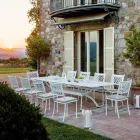 Stabelbar udendørs stol i galvaniseret stål Made in Italy 4 stk - Celia Viadurini