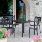 Stabelbar udendørs stol i galvaniseret stål Made in Italy 4 stk - Celia Viadurini