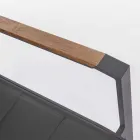 Stabelbar udendørs stol i Textilene og antracit aluminium, 6 stykker - Urban Viadurini