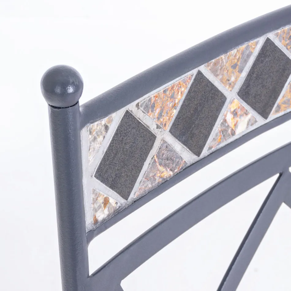 Stabelbar stålhavestol med eller uden armlæn - Letizia Viadurini