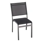 Stabelbar havestol i aluminium og textilene, hvid eller grå - Floraforma Viadurini