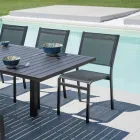 Stabelbar havestol i aluminium og textilene, hvid eller grå - Floraforma Viadurini