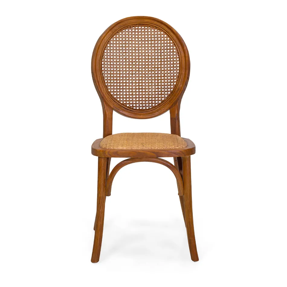 Stabelbar lænestol i Ailando træ og Vienna Straw - Laguna Viadurini