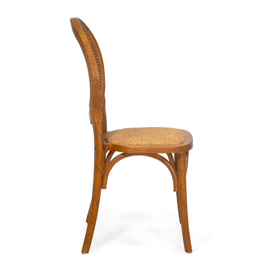 Stabelbar lænestol i Ailando træ og Vienna Straw - Laguna Viadurini