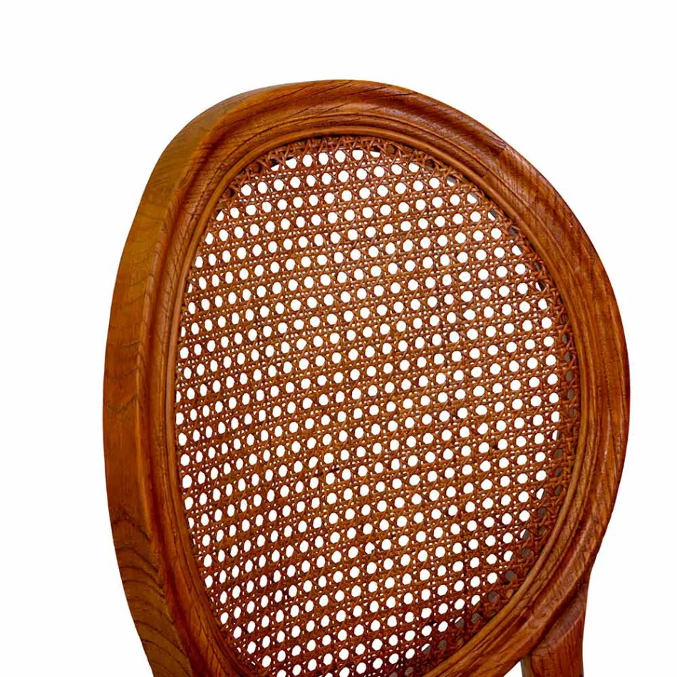 Stabelbar lænestol i Ailando træ og Vienna Straw - Laguna Viadurini