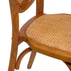 Stabelbar lænestol i Ailando træ og Vienna Straw - Laguna Viadurini