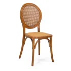 Stabelbar lænestol i Ailando træ og Vienna Straw - Laguna Viadurini
