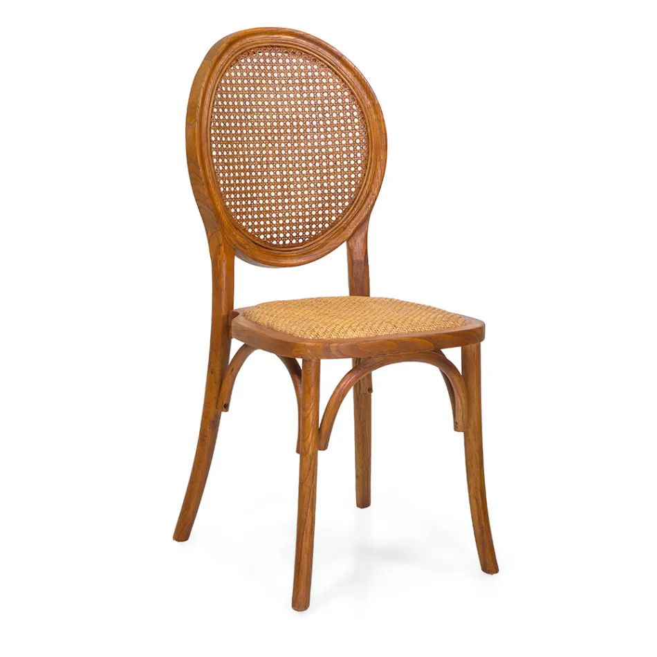 Stabelbar lænestol i Ailando træ og Vienna Straw - Laguna Viadurini