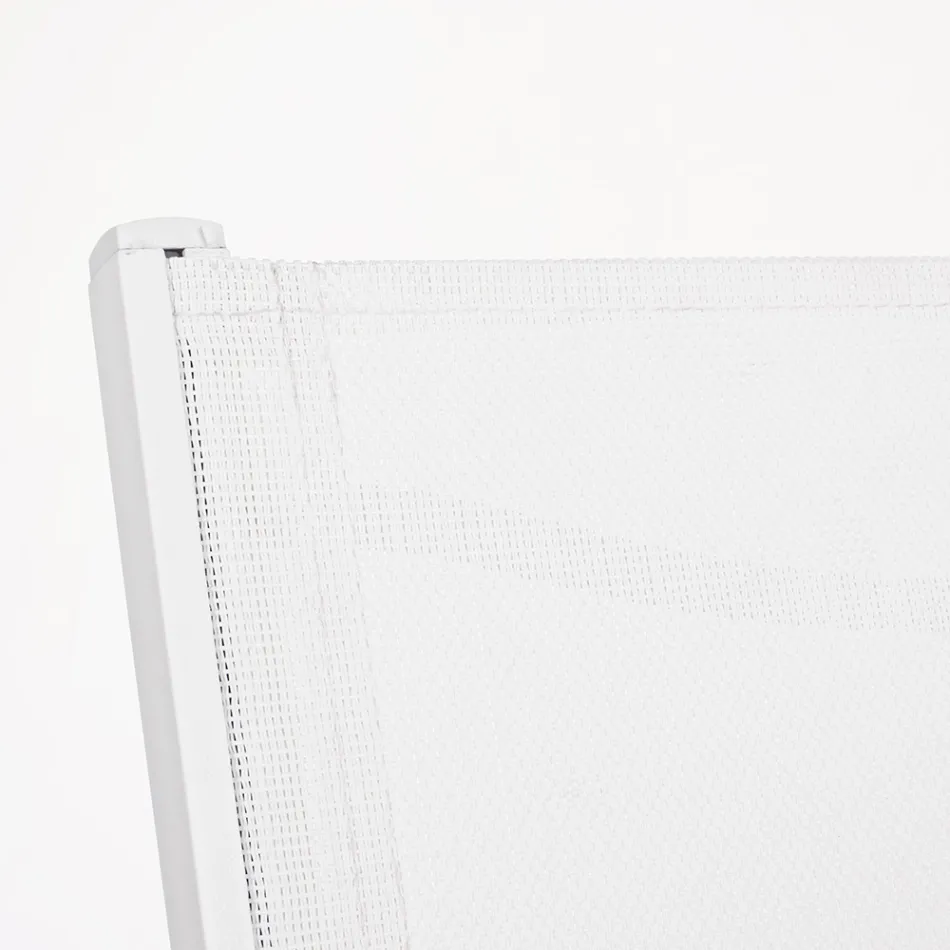 Stabelbar stol i aluminium og tekstil til haven, moderne design - Franz Viadurini