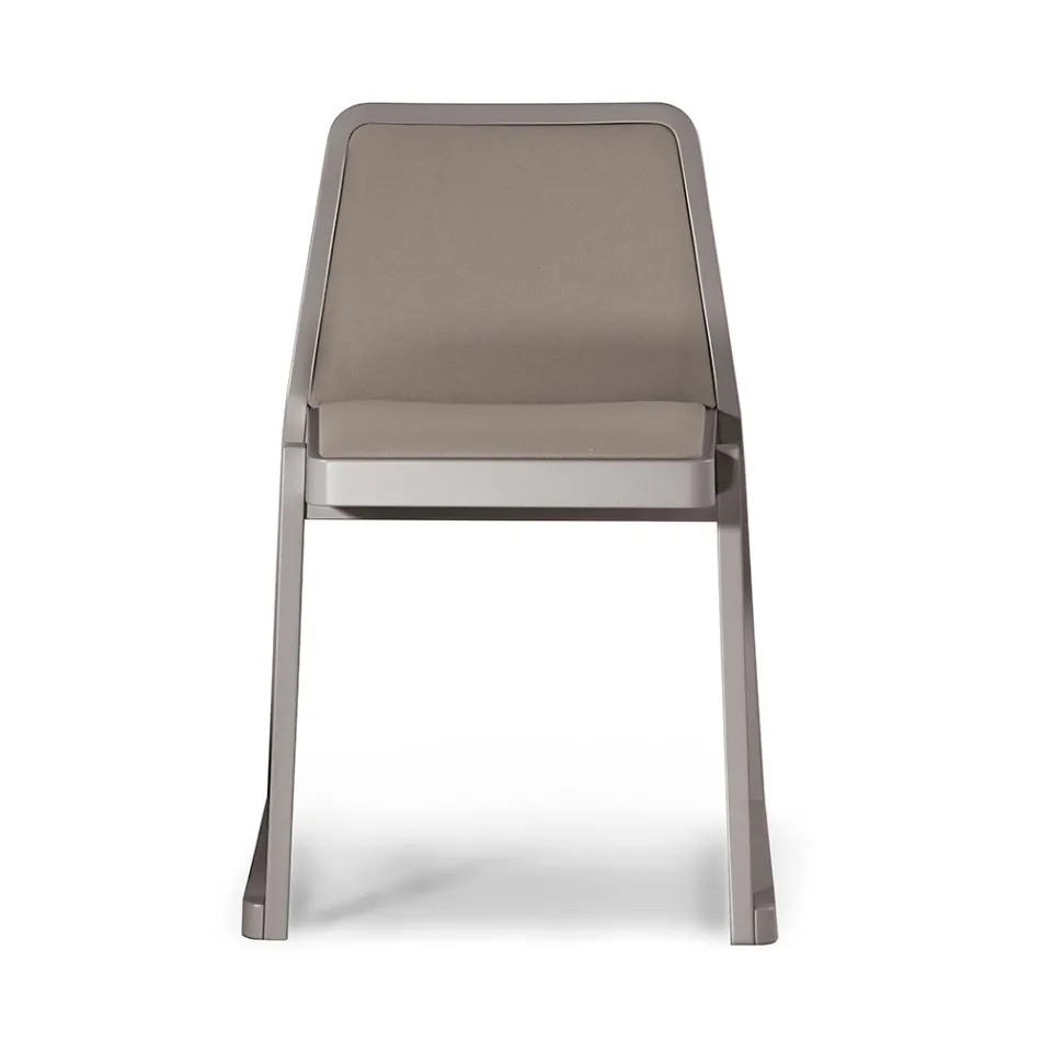 Stabelbar træstol med fløjlssæde lavet i Italien, 2 stk - Leipzig Viadurini