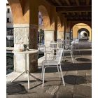 Stabelbar udendørs metalstol fremstillet i Italien, 4 stykker - Verna Viadurini