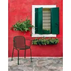 Stabelbar udendørs metalstol fremstillet i Italien, 4 stykker - Verna Viadurini