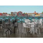 Stabelbar udendørs metalstol fremstillet i Italien, 4 stykker - Verna Viadurini