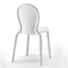 Stabelbar stol i farvet polyethylen fremstillet i Italien, 2 stk - Jamala Viadurini