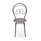 Stabelbar udendørs stol i metal fremstillet i Italien, 2 stykker - autoritet Viadurini