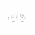 Stabelbar udendørs stol i metal fremstillet i Italien, 2 stykker - autoritet Viadurini