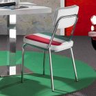 Øko-læderstol med italiensk flag af Banda design Viadurini
