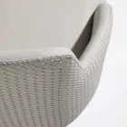 Øko-læderstol med dekoreret ryg og sort metalbase, 2 stykker - Nima Viadurini