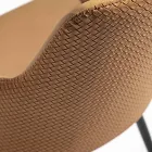 Øko-læderstol med dekoreret ryg og sort metalbase, 2 stykker - Nima Viadurini