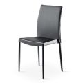 Stabelbar stol i øko-læder med moderne design, 4-delt kant - Vaiana