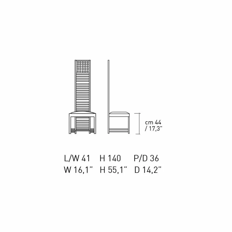 Stol i sortmalet aske med sæde i bomuld fremstillet i Italien - Merapio Viadurini