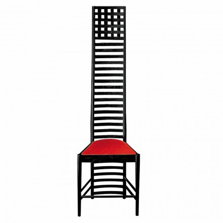 Stol i sortmalet aske med sæde i bomuld fremstillet i Italien - Merapio Viadurini