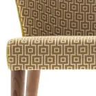 Moderne polstret massivt træstol Grilli York lavet i Italien 2 stykker Viadurini