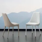 Metalstol helt betrukket med Nepitella øko-læder Viadurini